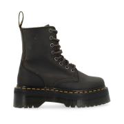 Dr. Martens Svarta Distressed Läder Snörskor Gray, Dam