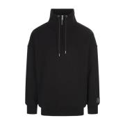 Hugo Boss Svart High-neck Zip Sweatshirt Black, Herr