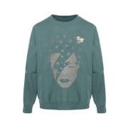 Newtone Roller Singer Sweatshirt Skog Glitter Green, Dam