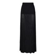 Pinko Le Havre Svart Mesh Maxi Kjol Black, Dam