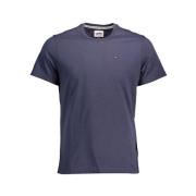 Tommy Hilfiger Blå Bomull T-shirt med Brodyr Blue, Herr