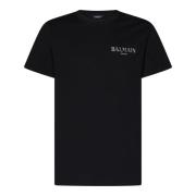 Balmain Svart Vintage Crewneck T-shirt Black, Herr