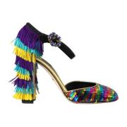 Dolce & Gabbana Paljett Frans Mary Jane Pumps Multicolor, Dam