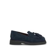 Alma EN Pena Tassel platt loafer Blue, Dam