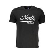 North Sails Svart Bomull Logo Print T-shirt Black, Herr