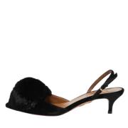 Aquazzura Pre-owned Pre-owned Sammet sandaler Black, Dam