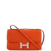 Hermès Vintage Pre-owned Canvas crossbodyvskor Red, Dam