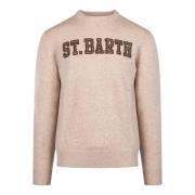 Saint Barth Beige tröjor för en stilren look Beige, Herr