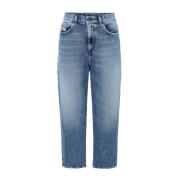 Diesel Blå Tvättad Denim Jeans Blue, Dam