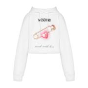 Moschino Vit Tröja Kollektion White, Dam