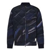 Emporio Armani Blå Nylon Bomberjacka Aw24 Blue, Herr