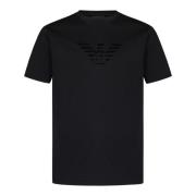 Emporio Armani Svart Crewneck Logo T-shirt Black, Herr