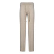 Malo Beige Cashmere Byxor Straight Leg Beige, Dam