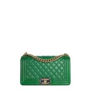 Chanel Vintage Pre-owned Laeder chanel-vskor Green, Dam