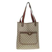 Gucci Vintage Pre-owned Canvas totevskor Beige, Dam