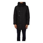 Peuterey Svart Parka Trenchrock Black, Herr