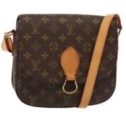 Louis Vuitton Vintage Pre-owned Canvas axelremsvskor Brown, Dam