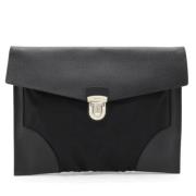 Prada Vintage Pre-owned Canvas kuvertvskor Black, Dam