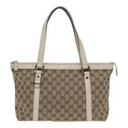 Gucci Vintage Pre-owned Canvas gucci-vskor Beige, Dam