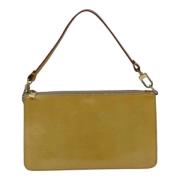 Louis Vuitton Vintage Pre-owned Laeder kuvertvskor Yellow, Dam