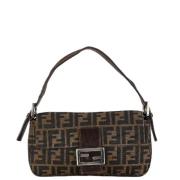 Fendi Vintage Pre-owned Canvas handvskor Brown, Dam