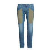 Jeckerson Slim Fit Alcantara Patch Grön Jeans Blue, Herr