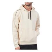 Emporio Armani Hoodie med logga och fickor Beige, Herr