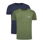 Emporio Armani Multifärgad Bomull Stretch T-Shirts Pack Multicolor, He...