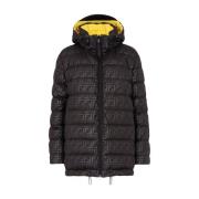 Fendi Ski Downjacket med Logo Double Face Black, Dam