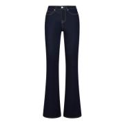 Pinko Blå Flare Jeans med Love Birds Broderi Blue, Dam