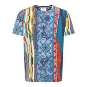 Carlo Colucci Stickat T-shirt Dini Multicolor, Herr