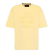 Carlo Colucci Oversize Broderad T-shirt De Bortoli Yellow, Herr