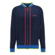 Carlo Colucci Retro Sweatjacke med ståkrage Casaccia Blue, Herr