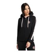 Carlo Colucci Unik Zip-through Sweatshirt för Kvinnor Black, Dam