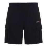 Stüssy Svarta Cargo Shorts med Elastisk Midja Black, Herr