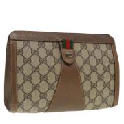 Gucci Vintage Pre-owned Canvas kuvertvskor Beige, Dam