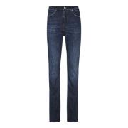 Dondup Hög midja slim-fit stretch jeans Blue, Dam