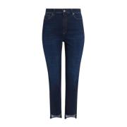 Marina Rinaldi Slim-fit Asymmetriska Jeans Blue, Dam