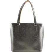 Louis Vuitton Vintage Pre-owned Laeder totevskor Gray, Dam