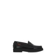 Tod's Svarta Läderloafers med Gummisula Black, Dam