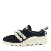 Miu Miu Pre-owned Pre-owned Sammet sneakers Blue, Dam