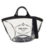 Prada Vintage Pre-owned Canvas prada-vskor Gray, Dam