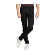 Naked & Famous Denim Svarta Japanska Denim Skinny Fit Jeans Black, Her...