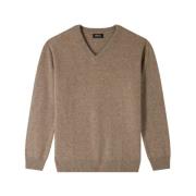 A.p.c. Mjuk Fluffy Unisex V-ringad Tröja Beige, Dam