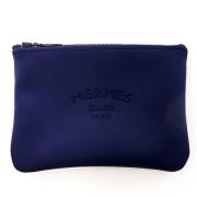 Hermès Vintage Pre-owned Nylon kuvertvskor Blue, Dam