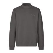 Samsøe Samsøe Ekologisk Bomull Crew Neck Tröja Gray, Herr