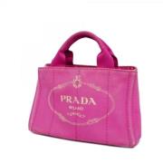 Prada Vintage Pre-owned Canvas prada-vskor Pink, Dam