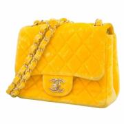 Chanel Vintage Pre-owned Tyg chanel-vskor Yellow, Dam