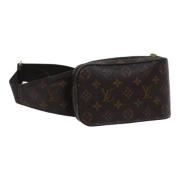 Louis Vuitton Vintage Pre-owned Canvas axelremsvskor Brown, Dam