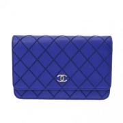 Chanel Vintage Pre-owned Laeder chanel-vskor Blue, Dam